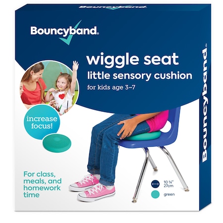 Bouncybands Little Wiggle Seat Sensory Cushion, Mint WS27GR